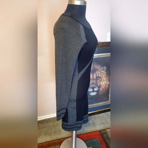 *NWT* MAX STUDIO BLACK & CHARCOAL SWEATER DRESS SIZE MEDIUM - Picture 2 of 6